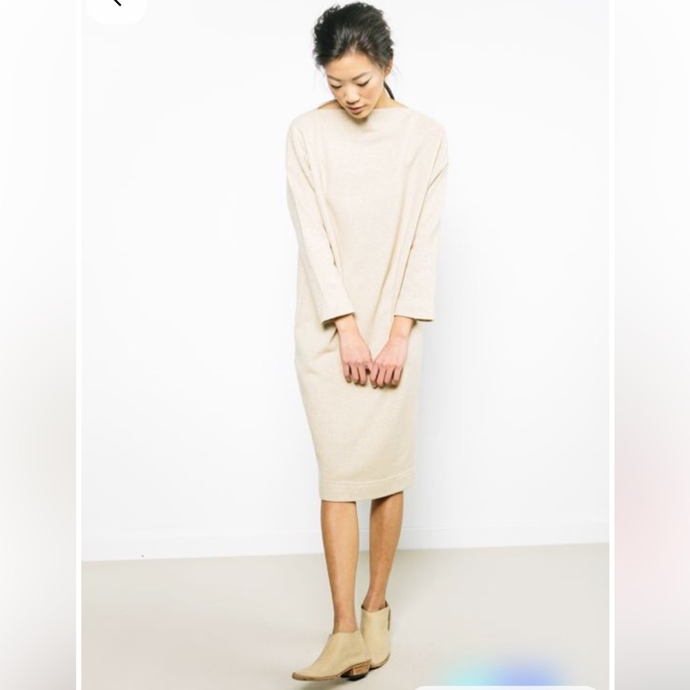 Elizabeth Suzann Eva Boatneck Wool Dress Medium - Picture 3 of 13